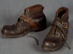WWII era Leather Mountain Military Ski Boots