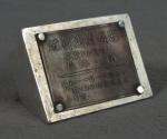 WWII Japanese Equipment Data Plate on Aluminum 
