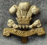 British Army 10th Royal Hussars Cap Badge