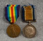 WWI British Victory & Service Medal Named Officer