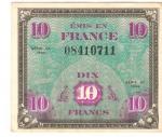 WWII French Paper Currency Note 10 Francs 1944
