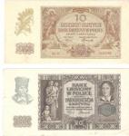 Polish 10 and 20 Zlotych Notes 2 Total 1940