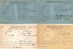 WWII Four Italian POW Form Records 1941 Tobruk