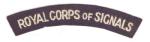 WWII era Royal Corps of Signals Patch Rocker Tab