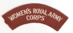 WWII Women's Royal Army Corps Shoulder Patch
