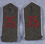 WWI German 75th Infantry Shoulder Boards