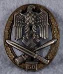 WWII German 50 General Assault Badge 