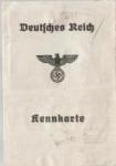 WWII German Kennkarte