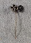 Two Place Stick Pin Iron Cross Wound Badge