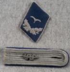 WWII Luftwaffe Medical Collar Tab Shoulder Board 