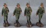 German Toy Marching Soldiers Elastolin Lot of 4