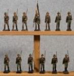 German Marching Soldiers & Flag Bearer Set Lionel 