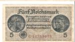 WWII German 5 Reichsmark Note