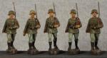 WWI German Marching Toy Soldiers Elastolin 5 Lot