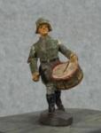 WWI German Band Drummer Soldier Elastolin