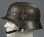 WWII German Double Decal Heer M35 Helmet