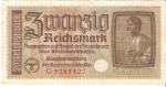 WWII German 20 Reichsmark Note
