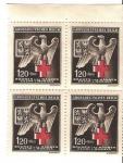 Nazi Red Cross Postage Stamps Czech Bohemia 