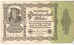 German 50000 Mark Inflationary Reichsmark Note
