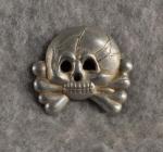 WWII German Panzer Collar Tab Skull