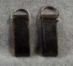 WWII German Equipment Belt Clip Hanger D Ring Pair