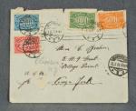 German Postal Envelope Inflationary Stamps 1923