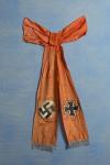 WWII German Funeral Sash Bow with Iron Cross