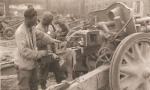 WWII German Press Photo Artillery Crew