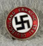 NSDAP Deutschland Erwache 1933 Badge Reproduction