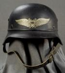 WWII Beaded M35 Luftschutz German Helmet