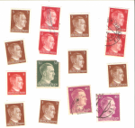 Hitler Head Stamp Collection