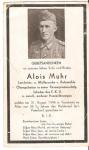 WWII German Death Card Eastern Front Officer