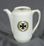 WWI German Veteran Iron Cross Coffee Tea Pitcher 
