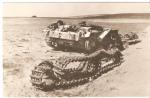 WWII Photo Postcard Destroyed German Armored Tank