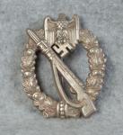 German Infantry Assault Badge Hollow Back Silver