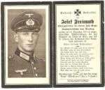 WWII German Death Card Infantry Man