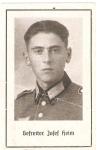 WWII German MIA Remembrance Death Card Panzer MG