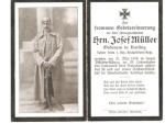 WWI German Remembrance Death Card Artillery 1916