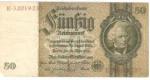 WWII German 50 Reichsmark Note 1933