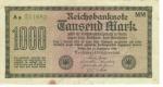 German 1000 Mark Reichsbanknote 1922
