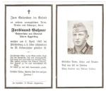 WWII German Remembrance Death Card 
