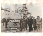 WWII AP Press Photo Hitler at Danzig Navy Yard