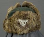 WWII German Police Winter Rabbit Fur Cap