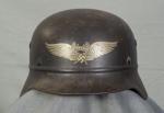 WWII Beaded M35 Luftschutz German Helmet Berlin