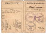 WWII German Student Identification Card Document