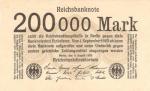German Reichsbanknote 200000 Marks
