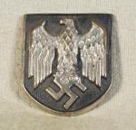 WWII German WH DAK Pith Helmet Shield Eagle