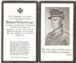 WWII German Death Card Panzer Regiment Stalingrad