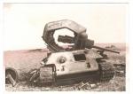 German Press Photo Destroyed Tank
