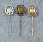 German Bronze Silver Gold Proficiency Badge Pins